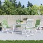 4 Stück Stuhlkissen mit hoher Rückenlehne, Stoff mit Blattmuster von vidaXL, Kissen für Stühle und Sofas - Ref: Foro24-361266...