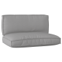 Juego de cojines de paleta 2 pcs Gris 120 x 80 x 12 cm