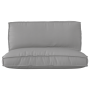 Juego de cojines de paleta 2 pcs Gris 120 x 80 x 12 cm