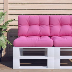 Cojín para sofá de palets tela rosa 50x40x12 cm