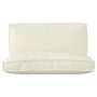 Juego de cojines de paleta 2 pcs Crema 120 x 80 x 12 cm
