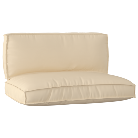 Juego de cojines de paleta 2 pcs Beige 120 x 80 x 12 cm