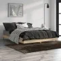 Sonoma oak engineered wood bed frame 140x190 cm by vidaXL, Beds and slatted bases - Ref: Foro24-832280, Price: 107,16 €, Disc...