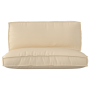 Juego de cojines de paleta 2 pcs Beige 120 x 80 x 12 cm