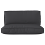 Juego de cojines de paleta 2 pcs Negro 120 x 80 x 12 cm