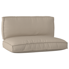 Juego de cojines de paleta 2 pcs Taupé 120 x 80 x 12 cm