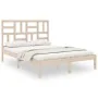 Estructura de cama madera maciza de pino 120x200 cm de vidaXL, Camas y somieres - Ref: Foro24-3105945, Precio: 110,62 €, Desc...