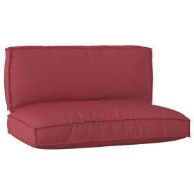 Juego de cojines de paleta 2 pcs Rojo vino tinto