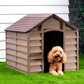 Dog kennel made of brown polypropylene, measuring 86x84x82 cm. by vidaXL, Dog kennels - Ref: Foro24-94214, Price: 162,15 €, D...