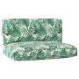 Juego de cojines de paleta Floral 2 pcs Estampado de hojas
