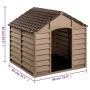 Dog kennel made of brown polypropylene, measuring 86x84x82 cm. by vidaXL, Dog kennels - Ref: Foro24-94214, Price: 162,15 €, D...
