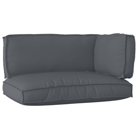 Juego de cojines de paleta 3 pcs Antracita 120 x 80 x 12 cm