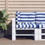 Cojines para palés 3 piezas tela Oxford azul y blanco a rayas by vidaXL, Cushions for chairs and sofas - Ref: Foro24-360871, ...