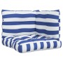 Cojines para palés 3 piezas tela Oxford azul y blanco a rayas by vidaXL, Cushions for chairs and sofas - Ref: Foro24-360871, ...