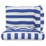 Cojines para palés 3 piezas tela Oxford azul y blanco a rayas by vidaXL, Cushions for chairs and sofas - Ref: Foro24-360871, ...