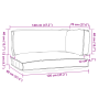 Juego de cojines de paleta 3 pcs Antracita 120 x 80 x 12 cm