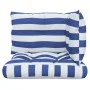 Kissen für Paletten, 3-teilig, blau-weiß gestreiftes Oxford-Gewebe. von vidaXL, Kissen für Stühle und Sofas - Ref: Foro24-360...