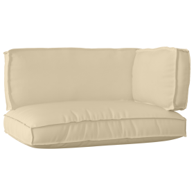 Juego de cojines de paleta 3 pcs Beige 120 x 80 x 12 cm