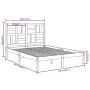 Solid pine wood bed frame 120x200 cm by vidaXL, Beds and slatted bases - Ref: Foro24-3105945, Price: 110,52 €, Discount: %
