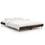 Smoked oak engineered wood bed frame 140x190cm by vidaXL, Beds and slatted bases - Ref: Foro24-832282, Price: 107,16 €, Disco...
