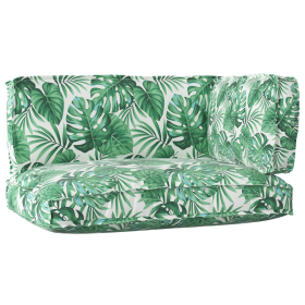 Juego de cojines de paleta Floral 3 pcs Estampado de hojas