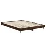 Smoked oak engineered wood bed frame 140x190cm by vidaXL, Beds and slatted bases - Ref: Foro24-832282, Price: 107,16 €, Disco...