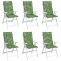 Cojines de silla de respaldo alto 6 uds tela estampado de hojas von vidaXL, Kissen für Stühle und Sofas - Ref: Foro24-361267,...