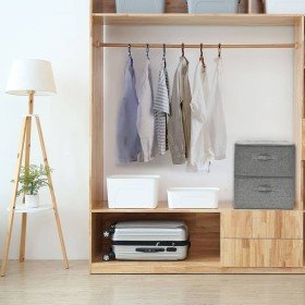 Cajas de almacenaje 2 unidades tela gris 43x34x23 cm Cajas de almacenaje 2 unidades tela gris 43x34x23 cm