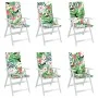 Cushions for chairs with high backrest 6 pcs multicolored fabric by vidaXL, Cushions for chairs and sofas - Ref: Foro24-36126...