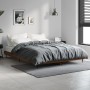 Oak brown engineered wood bed frame 140x190 cm by vidaXL, Beds and slatted bases - Ref: Foro24-832284, Price: 129,28 €, Disco...