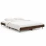 Oak brown engineered wood bed frame 140x190 cm by vidaXL, Beds and slatted bases - Ref: Foro24-832284, Price: 127,27 €, Disco...