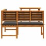 Conjunto de Bancos de Jardín 2 pcs Marrón