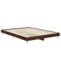 Oak brown engineered wood bed frame 140x190 cm by vidaXL, Beds and slatted bases - Ref: Foro24-832284, Price: 129,28 €, Disco...