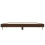 Oak brown engineered wood bed frame 140x190 cm by vidaXL, Beds and slatted bases - Ref: Foro24-832284, Price: 127,27 €, Disco...