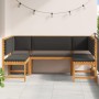 Conjunto de Bancos de Jardín 5 pcs Marrón