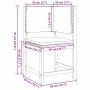 Conjunto de Bancos de Jardín 5 pcs Marrón