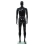 Maniquí de hombre completo base vidrio negro brillante 185 cm