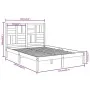 Solid white pine wood bed frame 120x200 cm by vidaXL, Beds and slatted bases - Ref: Foro24-3105946, Price: 119,09 €, Discount: %