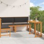 Conjunto de Bancos de Jardín 3 pcs Marrón
