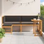 Conjunto de Bancos de Jardín 3 pcs Marrón