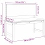 Conjunto de Bancos de Jardín 3 pcs Marrón