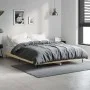Sonoma oak engineered wood bed frame 135x190 cm by vidaXL, Beds and slatted bases - Ref: Foro24-832288, Price: 115,40 €, Disc...