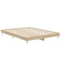 Bettgestell aus Sonoma-Eiche-Holzwerkstoff, 135 x 190 cm von vidaXL, Betten und Lattenroste - Ref: Foro24-832288, Preis: 117,...