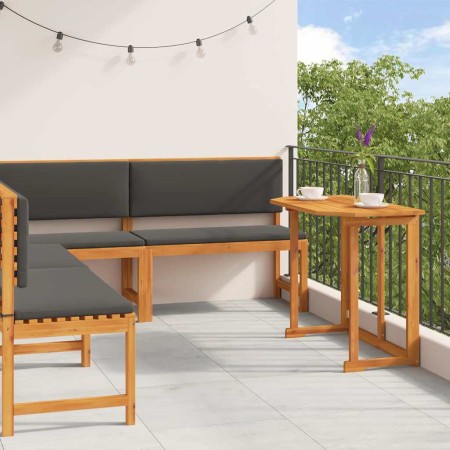 Conjunto de Bancos de Jardín 4 pcs Marrón