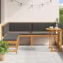 Conjunto de Bancos de Jardín 4 pcs Marrón
