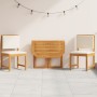 Juego Bistro de Jardín 3 pcs Marrón madera maciza de acacia