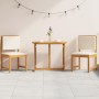 Juego Bistro de Jardín 3 pcs Marrón madera maciza de acacia