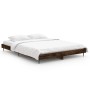 Smoked oak engineered wood bed frame 135x190cm by vidaXL, Beds and slatted bases - Ref: Foro24-832290, Price: 123,04 €, Disco...