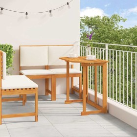 Juego Bistro de Jardín 3 pcs Marrón madera maciza de acacia