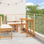 Juego Bistro de Jardín 3 pcs Marrón madera maciza de acacia